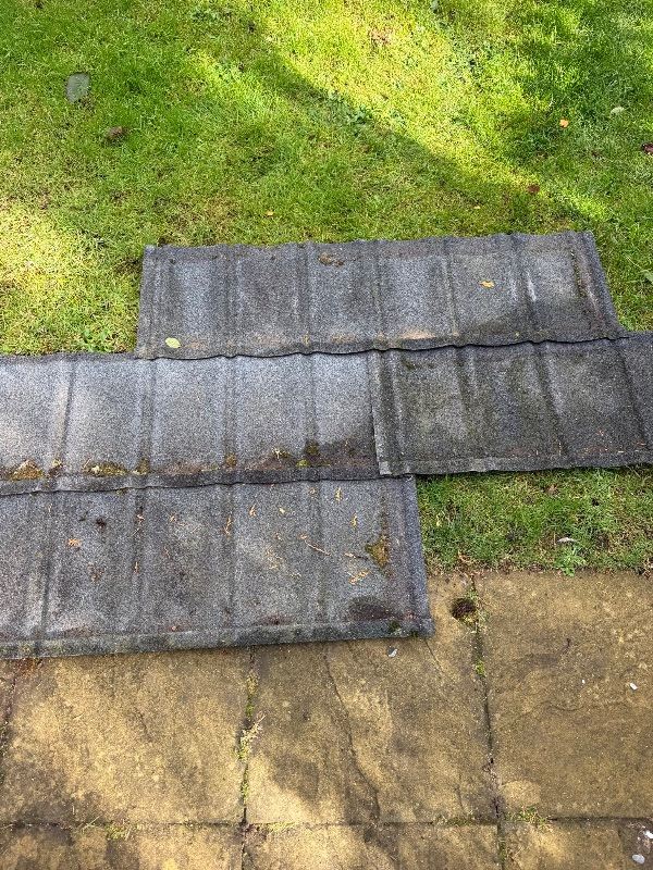 “Plastic” roof tiles approximately 18m2