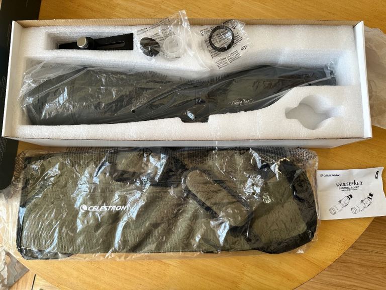 Celestron trailseeker 100mm straight spotting scope 