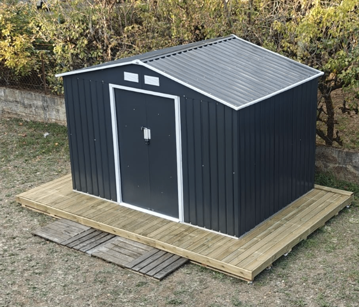 Heavy-Duty Outdoor Garden Metal Shed | 9x6 Feet in Anthracite