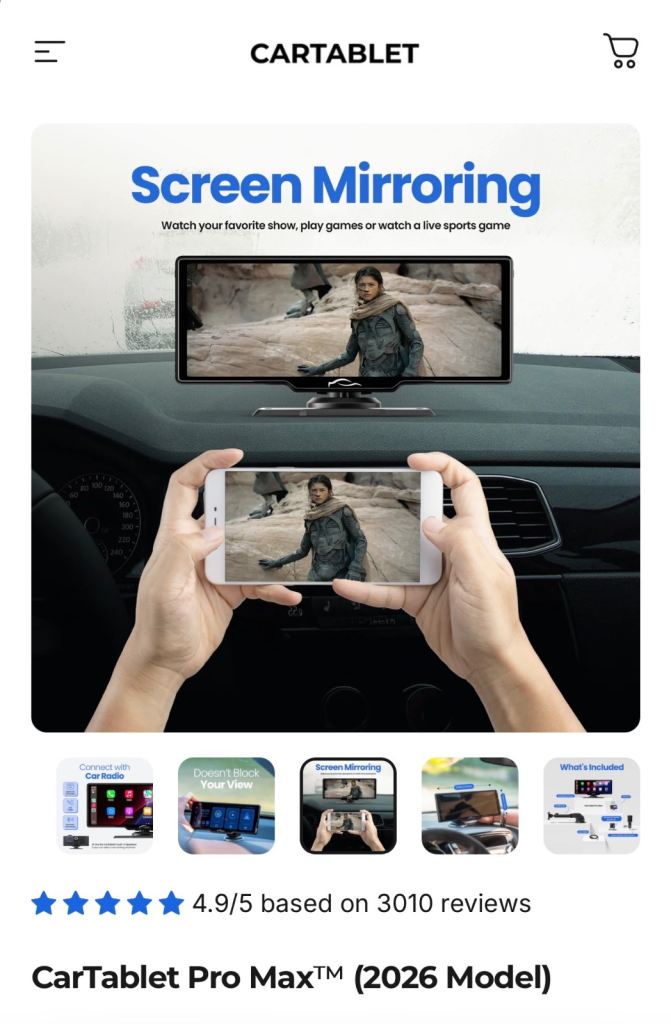 Brand new Apple car play with built in Dashcam and reversing camera