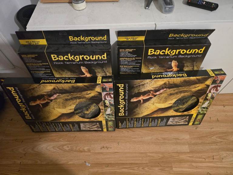 4 x Rock Background for Terrarium 