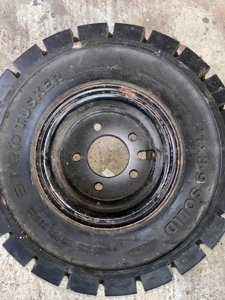 Starco Tusker Fork Lift Tyre 21 x 8.9 Solid Tyre/Rim