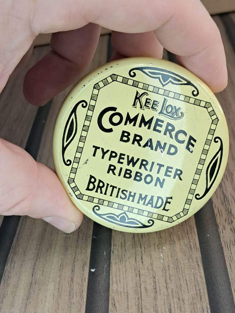 Antique Kee Lox Commerce Brand Typewriter Ribbon, box. "British Made". As seen.
