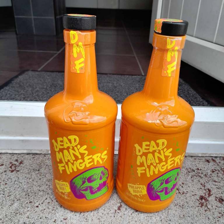 Empty Dead Man's Fingers Bottles x2