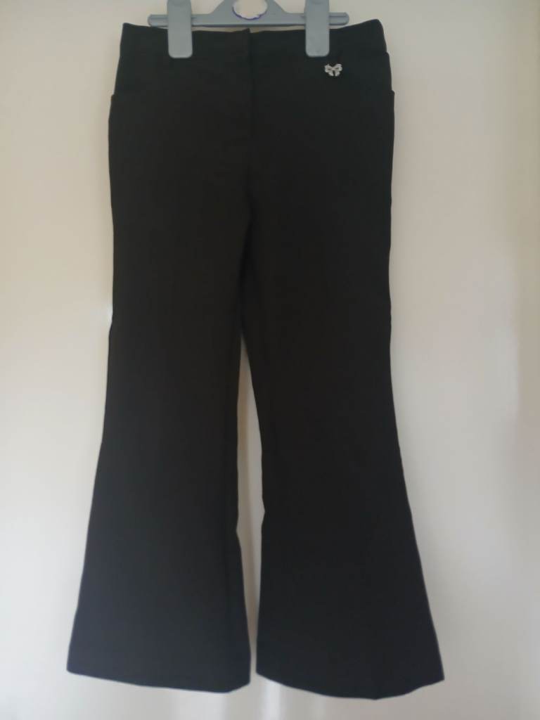 Age 7 Girls School Uniform Trousers, Black 