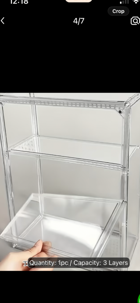 New Clear Plastic Storage Cabinet with 3 Layers. Size- 36/27/14cm