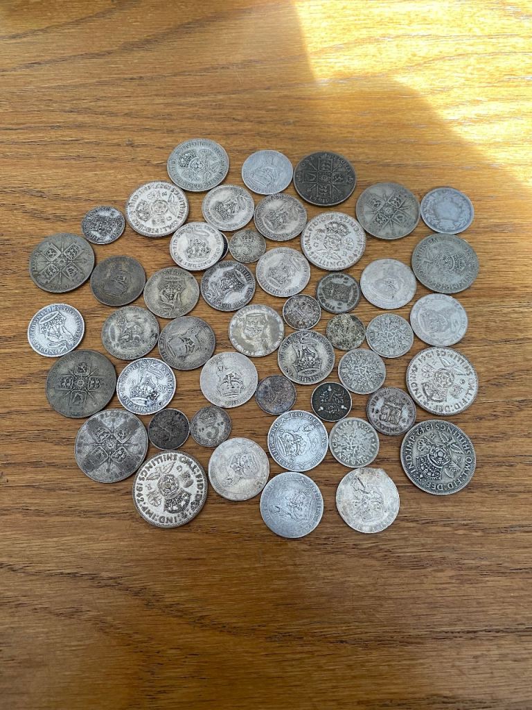 Scrap silver pre 1947 coins weighing 275 grams 