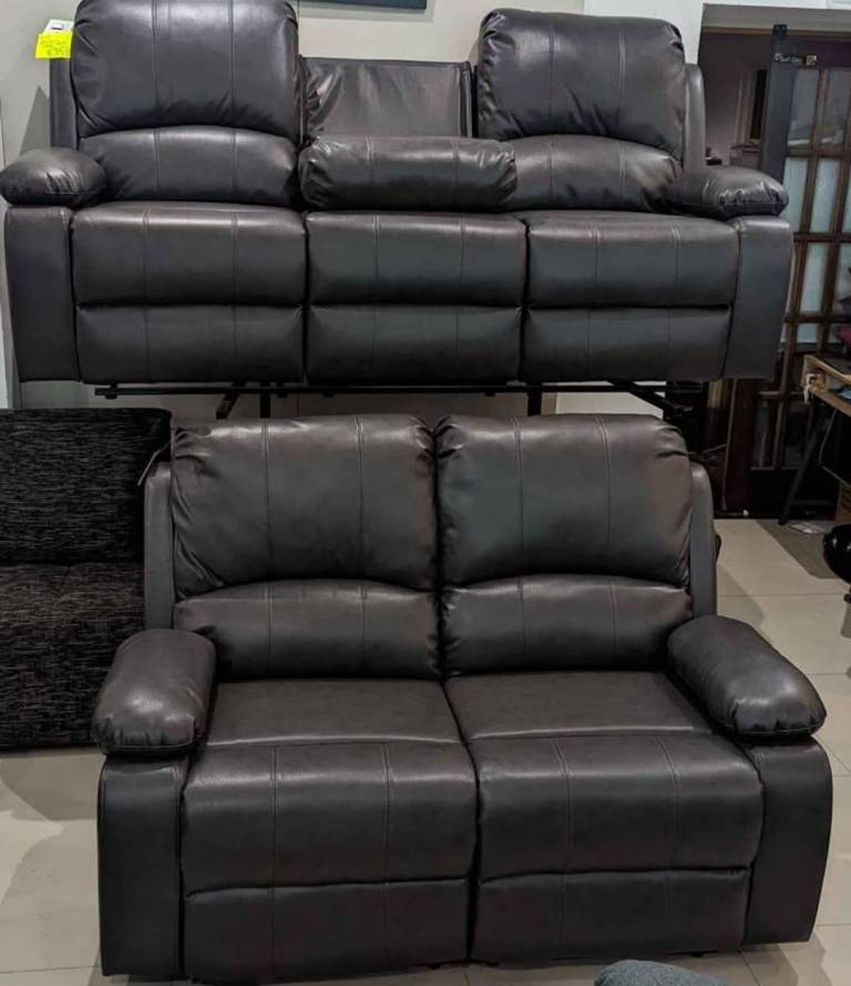Leather Manual Recliner 3+2 Seater Sofa Set 