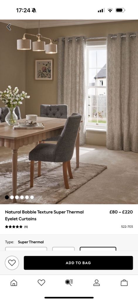 Next pleated curtains 