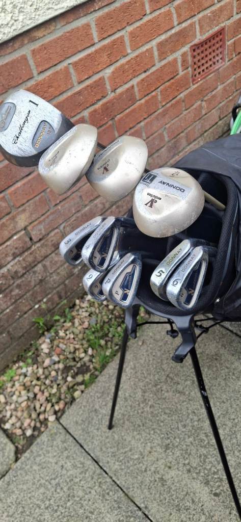 Golf clubs and bag