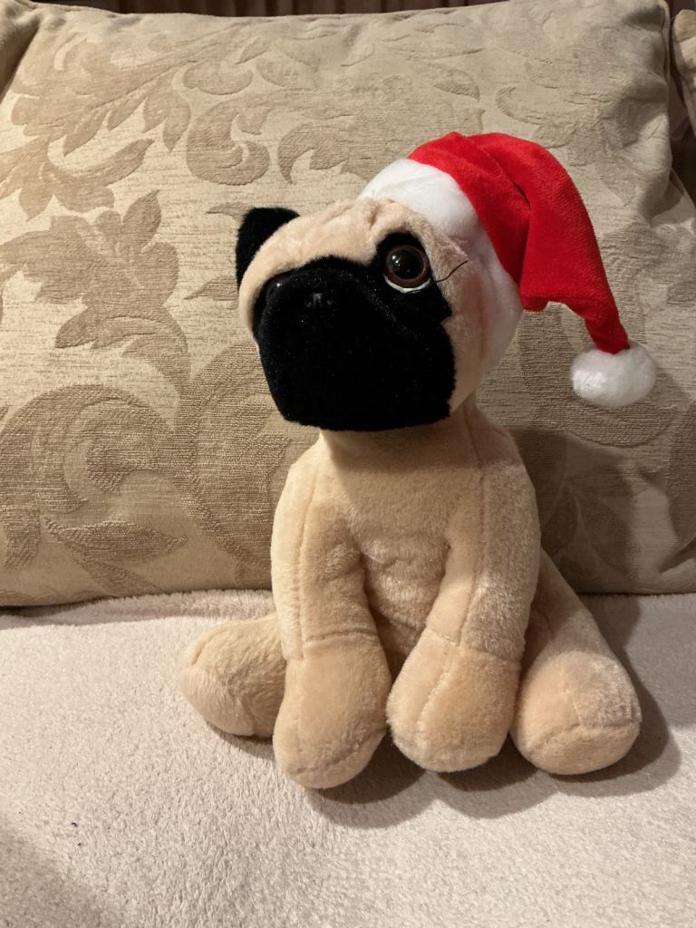 Christmas soft dog toy