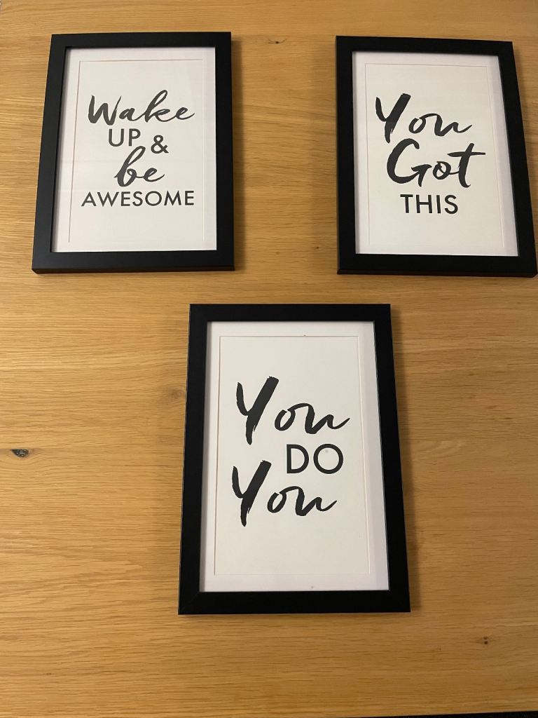 Set of 3 motivational frames posters 