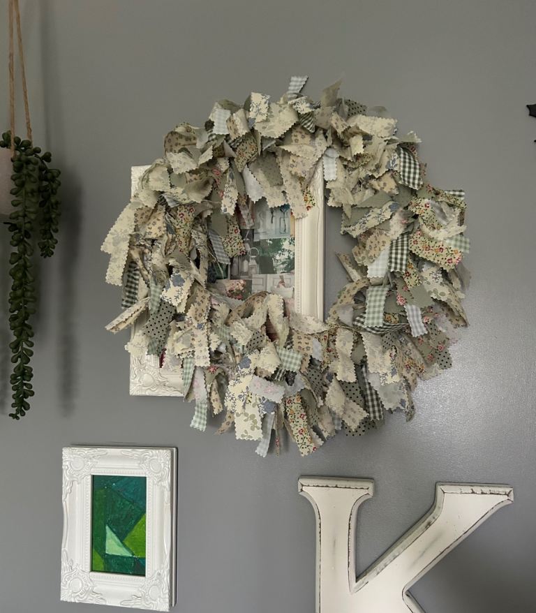 Hand made rag wreath