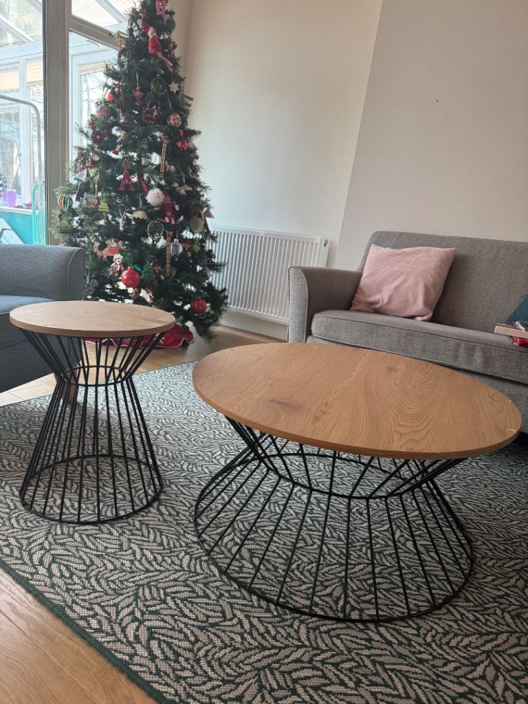 image for Large coffee table and side table 