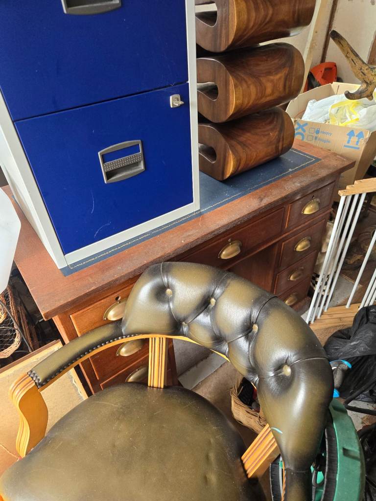 Antique Desk, & Filing Cabinet – Bundle or Separate
