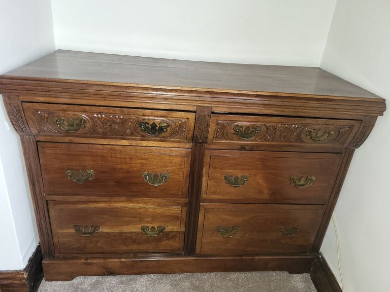 Antique carved drawers