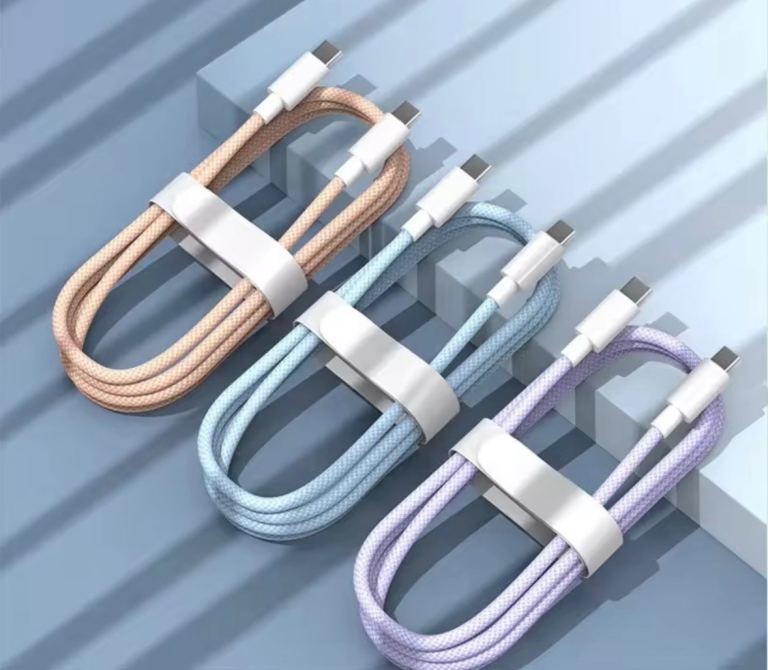 Fast Charging PD60W USB-C to USB-C Cables – 5 Mixed Colours – 1m / 2m