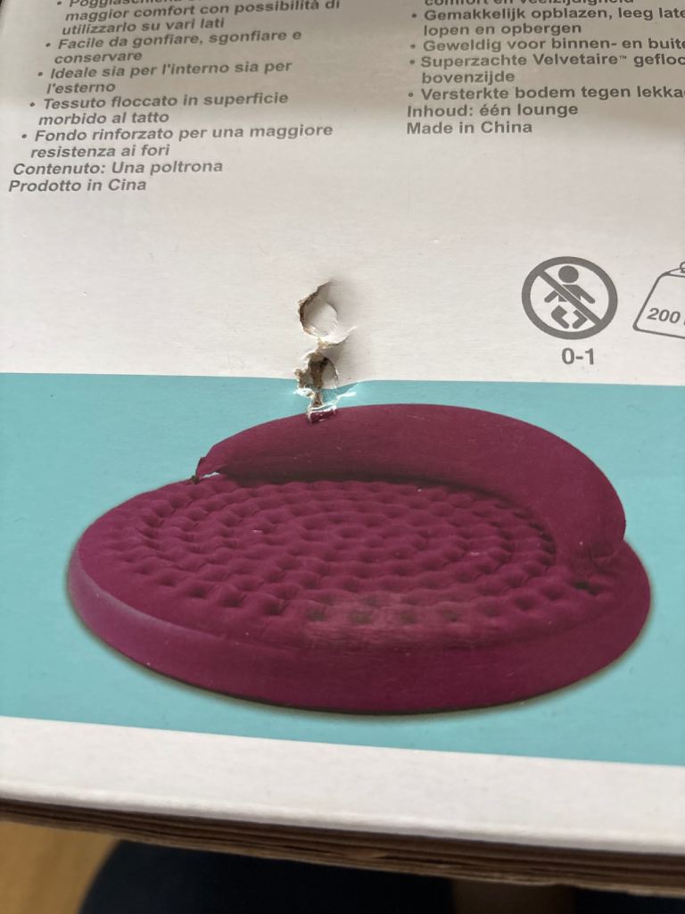 Intex inflatable sofa/bed/lounger