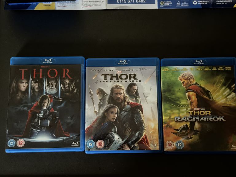 Thor 3 blu rays 