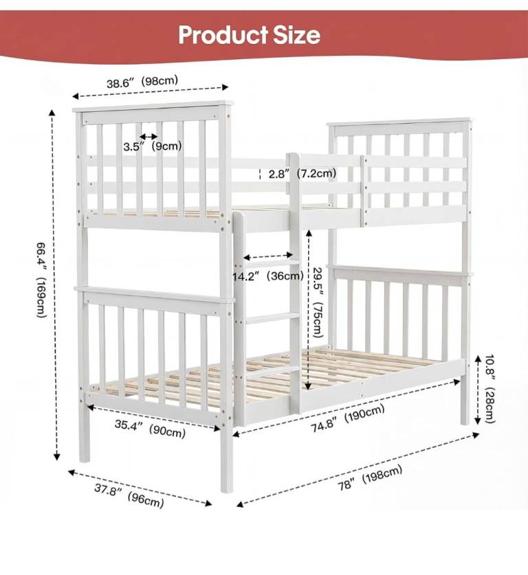 BRAND NEW Bunk Bed 3ft (in box)