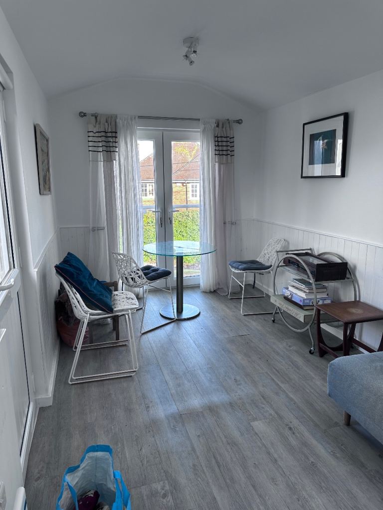 Work studio in dedicated separate lockable space.