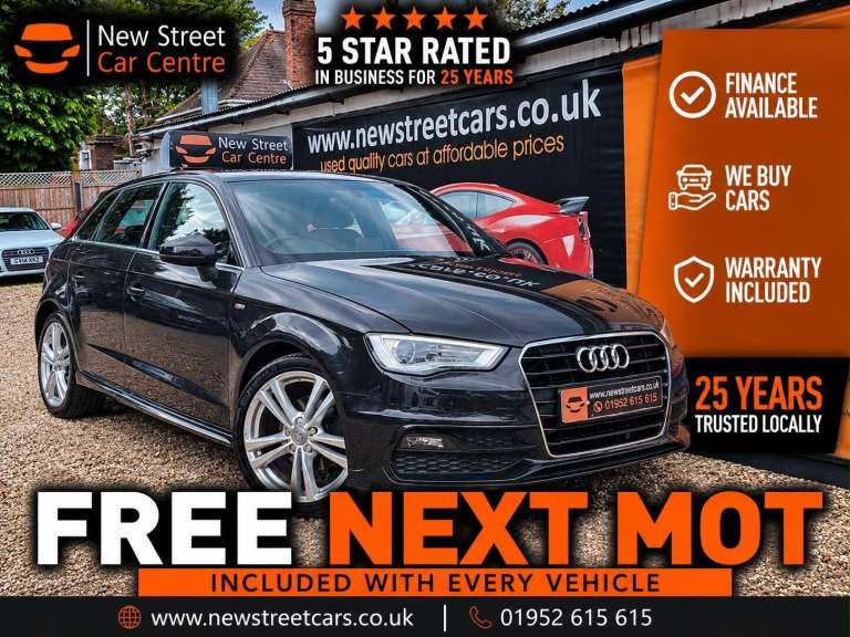 2014 Audi A3 2.0 TDI S line Sportback Euro 6 (s/s) 5dr HATCHBACK Diesel Manual