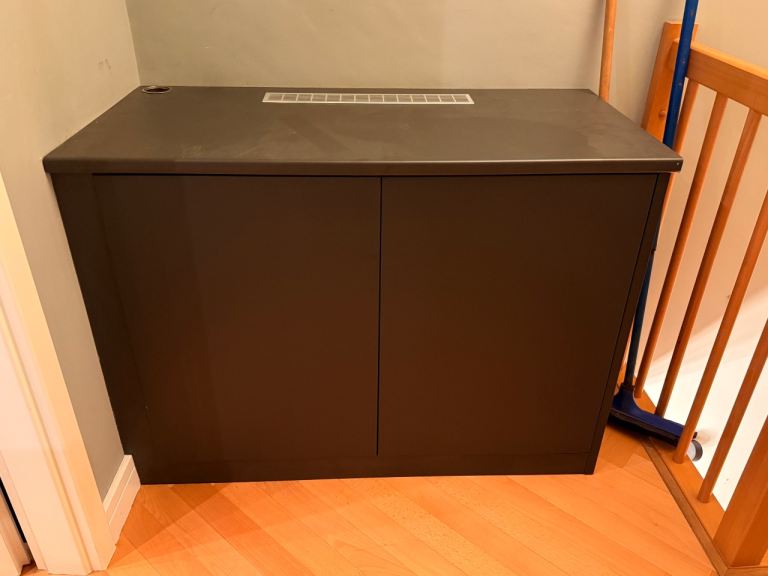 Beautiful graphite cabinet made of solid wood