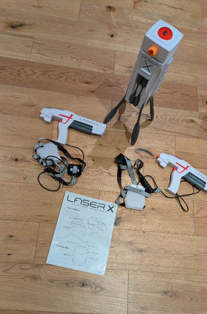 Laser X Blasters and Vest Set – Good Condition