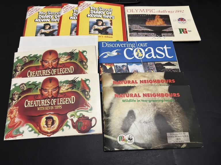 Brooke bond pg tips tea cards and books