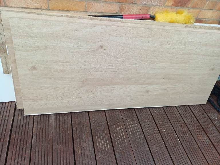 Kitchen worktops, sink and electric hob