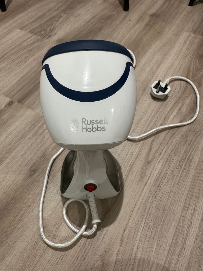 Russell Hobbs Handheld Garment Steamer - White & Blue
