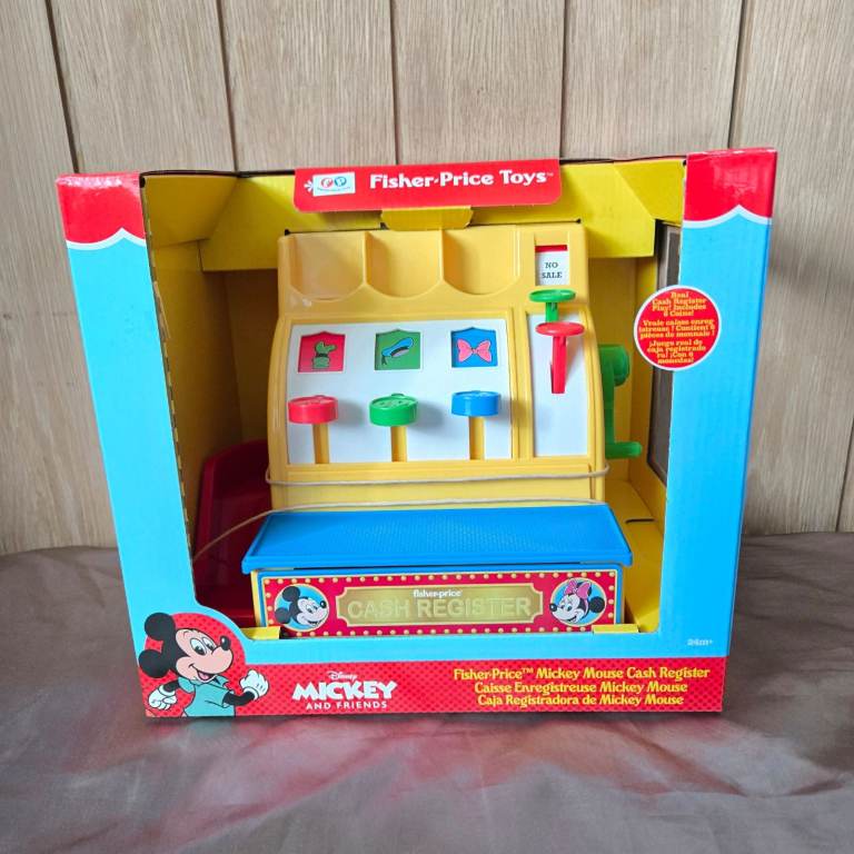 Fisher-Price Mickey Mouse Cash Register Toy – NEW in Box