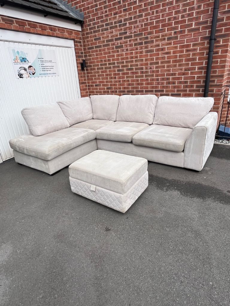 Dfs Orka corner sofa and footstool CAN DELIVER 
