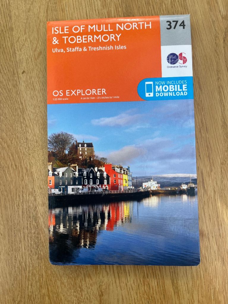 OS Explorer Map 374 - Isle of Mull North & Tobermory