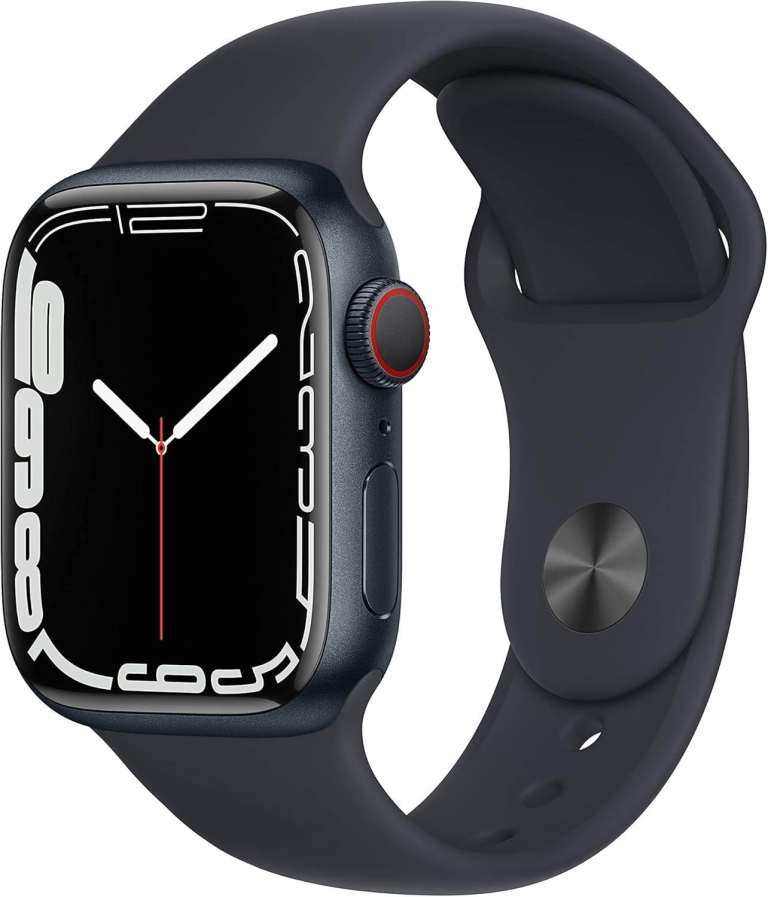 Apple Watch Series 7 (GPS + Cellular, 41MM) Midnight Aluminium Case with Midnight Sport Band