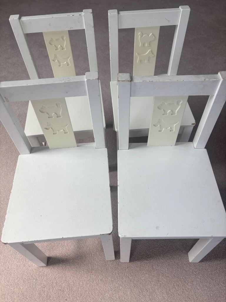 4 IKEA kritter children’s chairs