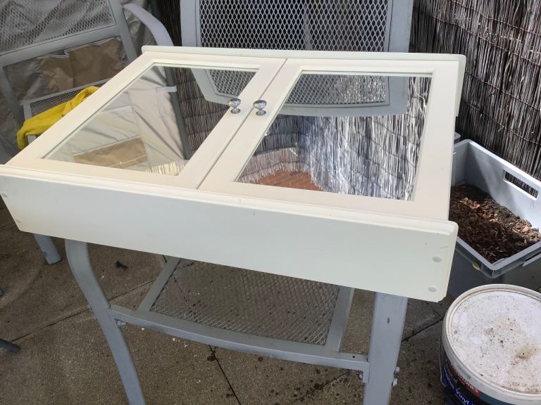 Quality Double mirror door white cabinet 70x50