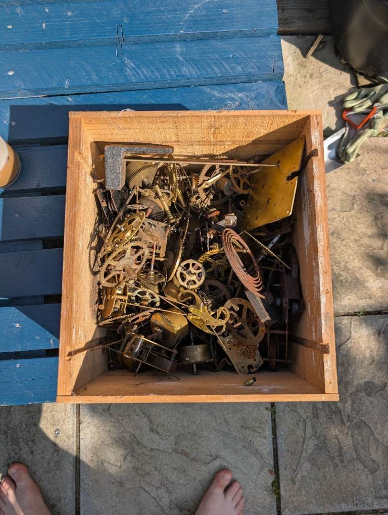 Clock Parts Antique Vintage Steam Punk Joblot Brass Scrap or Art Use