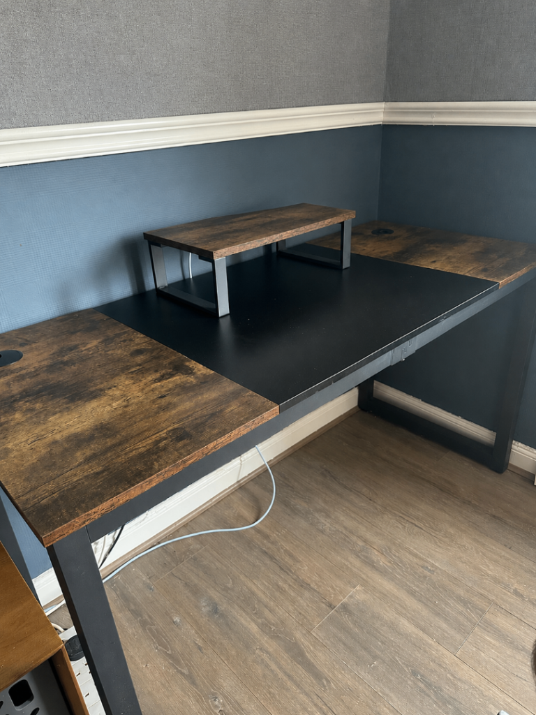 Large Computer Desk with Movable Monitor Stand