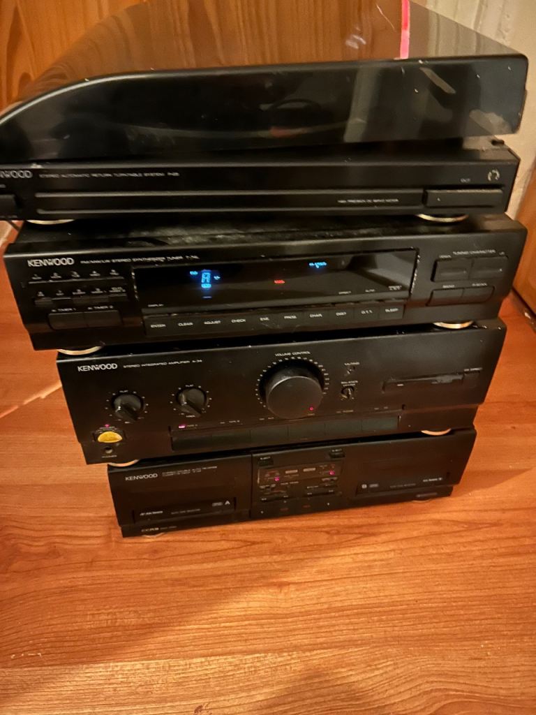 KENWOOD high end HiFi Separates  Pieces Stack System A-34 X-34 T-74L P-25 with cd cassette map