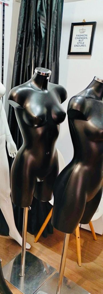 Shop Mannequin Female Torso with Stand – Black, Good Condition