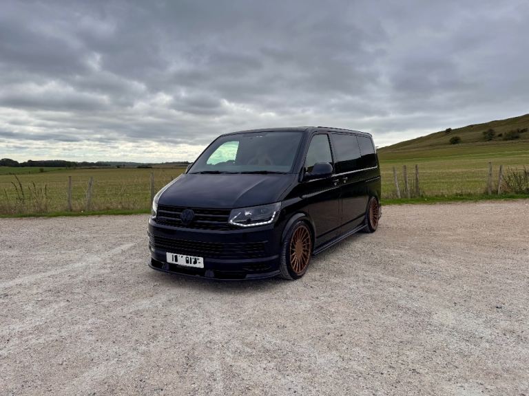 Custom VW T6 Day Van | SoLow Stance | Solid Walnut Trim | Glawning Package