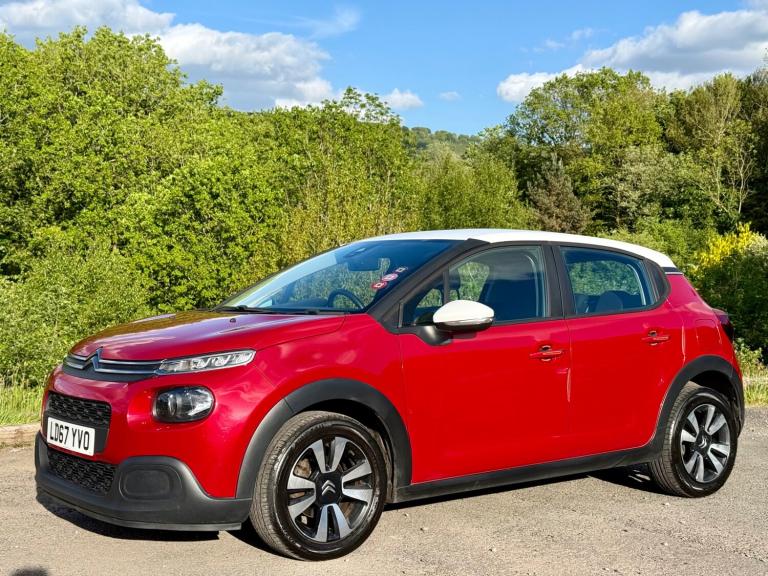2017/67 CITROEN C3 1.2 PURETECH 82 FEEL 5DR RED / WHITE with CARPLAY PURE TECH