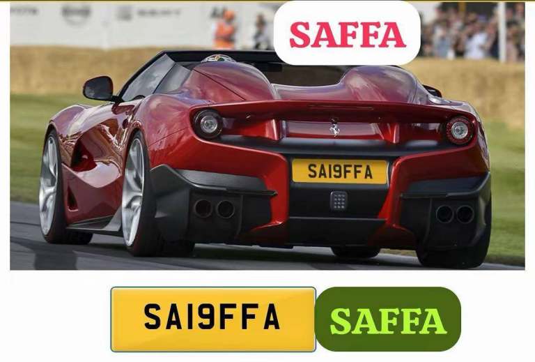 Saffa number plate 