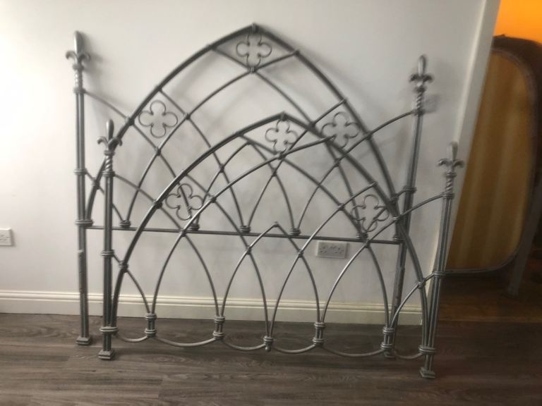 Antique cast iron bed frame 