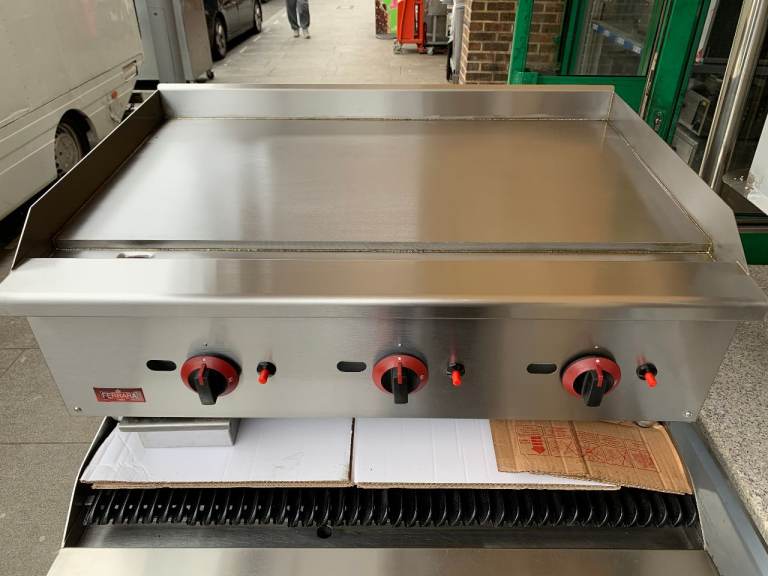 COMMERCIAL CATERING NEW GAS 90 CM ITALIAN FLAT GRILL CAFE RESTAURANT TAKE AWAY KITCHEN BBQ SHOP