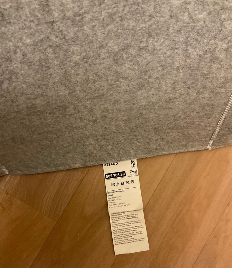 IKEA Utsadd cat house and L shaped layered cardboard cat scratching post