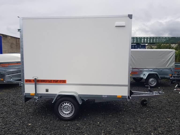 BRAND NEW 8ft x 5ft x 6ft Single Axle Box Trailer With Barn Doors 750KG