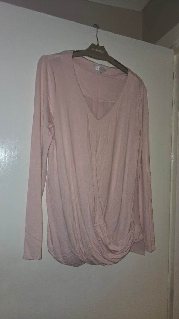 John Rocha Pink Long Sleeve Top 