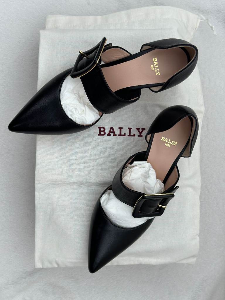 Elegant Brand New Italian Made BALLY Leather Jessye Black Lady’s Shoes – size UK 4.5 EU 37.5 US 7 
